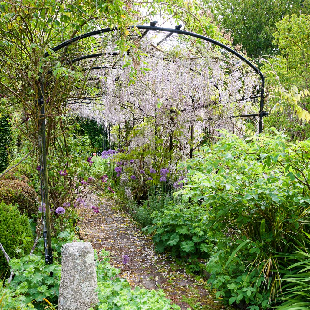 Monet Garden Pergola Extension Unit | English Garden Design | Galvanized Steel | Matte Black Finish | (W)4ft 11