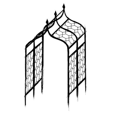 Gothic Pergola with lattice 