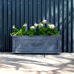 Agriframes Tuscan Trough on patio