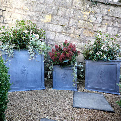 Tuscan Zinc Metal Planter